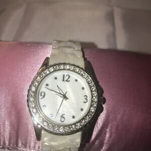 Japan Movement Womens Silver/Mother Of Pearl-Jeweled A126 LDC74834 SR626SW